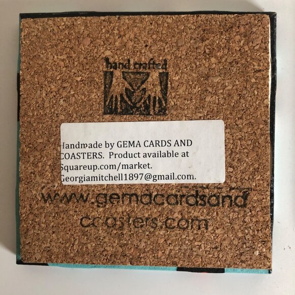 Gema Coasters Set Of 2 Handmade Humorous Beverage Functional Gift - Picture 5 of 6